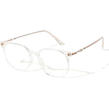 Cyxus Retro Blue Light Glasses Men - Square TR90 Metal Blowline Frame Stylish Trendy for Computer Daily Work 8252
