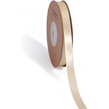LaRibbons Nude Satin Ribbon 3/8 Inch 50 Yards Thin Luxury Double Faced Ivory Silk Ribbon for Flower Bouquet Crafts Gift Wrapping Wedding Bow Christmas Decoration