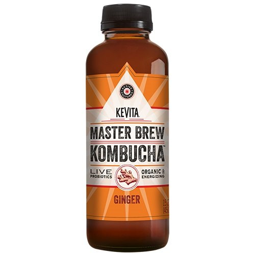 KEVITA Master Brew Kombucha Ginger, 15.2 Ounce Pack of 6