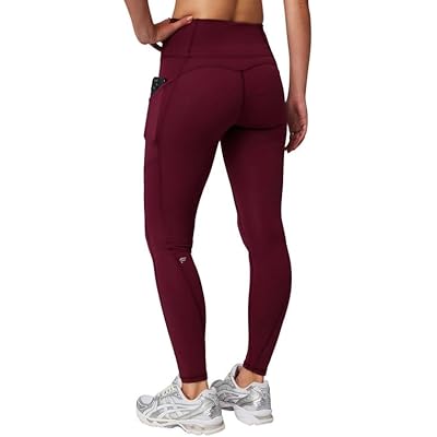 Fabletics Womens Oasis PureLuxe High-Waisted Legging, Light Compression, Buttery Soft, MRegular | 27, Merlot