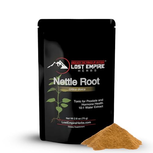 Lost Empire Herbs Stinging Nettle Root Urtica Dioica 10:1 Full-Spectrum Water Extract Powder Supplement for Men, Urinary Function 75 Grams