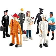 Simulation Miniature People Model Figurines Firemen Baker Postman Veterinary