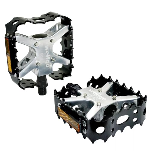Wellgo Old School BMX MTB Bear Trap 12 Bicycle Pedals, Black, WE3038