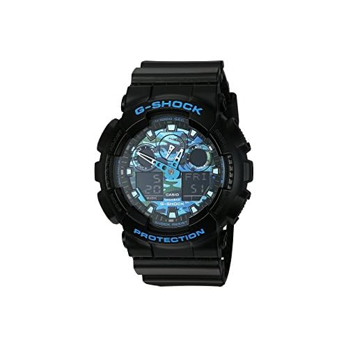 Casio G-Shock Graphic Dial Resin Quartz Mens Watch GA100CB-1A