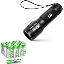 Lighting EVER Lepro LED Flashlight & AAA Batteries Pack of 48