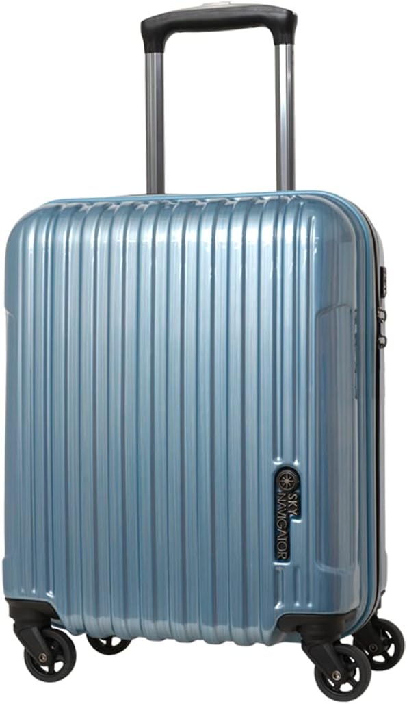 SKY NAVIGATOR SK-0722-41 Suitcase, Coin Locker Series, Equipped with TSA Lock, Hard Carry, 4 Wheels, 6.6 gal 25 L, For 1-Day, 2-Day Use, 16.1 inches 41 cm, 6 Colors Blue Hairline