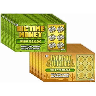 Prank Gag Lottery Tickets, These Lottery Ticket Scratch Off Cards Look Super Real Like A Real Scratcher Joke Lotto Ticket, Includes 20 Tickets, 10 Big Time Money & 10 Jackpot Jubilee