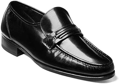 Florsheim Men's Como Moc Toe Strap Loafer Black/X-Wide / 10.5