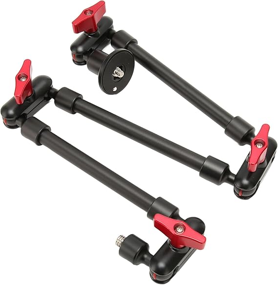 Zyyini Articulating Arm Camera Mount, 31in Aluminum Alloy Adjustable Articulating Friction Magic Arm with 1/4in 3/8in Thread, 360 Degree Rotation Magic Arm Camera Mount for Camera Phone