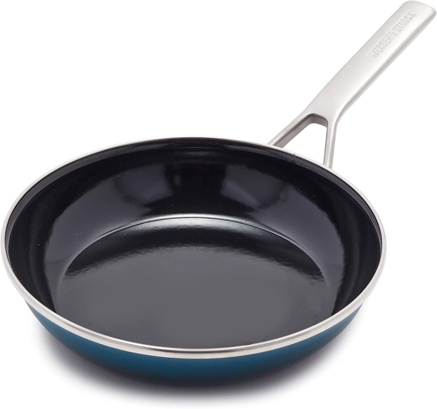 Merten & Storck European Crafted Steel Core Enameled Cookware, 1.4QT Saucepan Pot with Lid, Induction, PFAS & PTFE Free, Dishwasher Safe, Oven & Broiler Safe, Aegean Teal