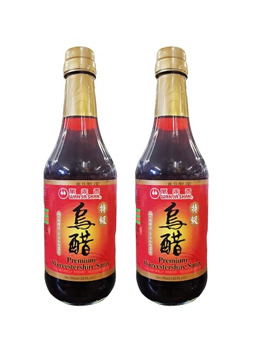 Wan Ja Shan Premium Worcestershire Sauce 2 Pack, Total of 40fl.oz