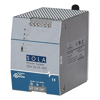 Sola/Hevi-Duty SDN20-24-100C DC Power Supply, 24 VDC, 20 Amp, 60 Hz