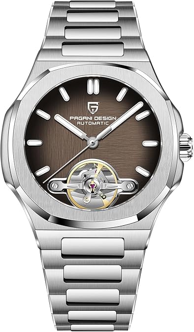 Pagani Design Men's Watches YS025 42mm Automatic Stainless Steel Mechanical Wrist Watch for Men, 100M Waterproof,Sapphire Dial Glass,Screw-in Crown
