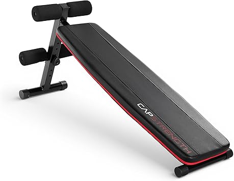 CAP Barbell Sit Up Bench Adjustable Decline Ab Bench for Home Gym Multi-Purpose Slant Board for Core Strength, Sit-Ups,Body Workouts