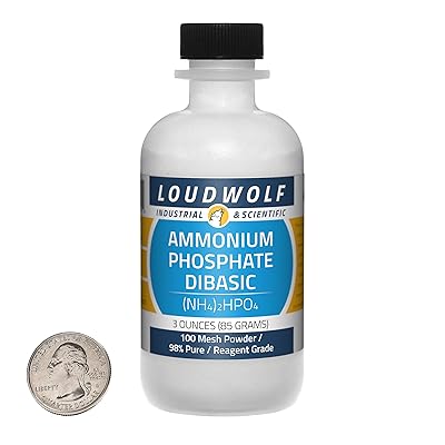 Ammonium Phosphate Dibasic  3 Ounce Bottle  98% Pure Reagent Grade  100 Mesh PowderUSA