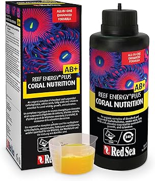 Red Sea Reef Energy Plus 500ml (AB+) All in One Coral Food for Saltwater Aquarium Marine Reef Tanks | Food for Soft, LPS, SPS, and Non-Photosynthetic Corals