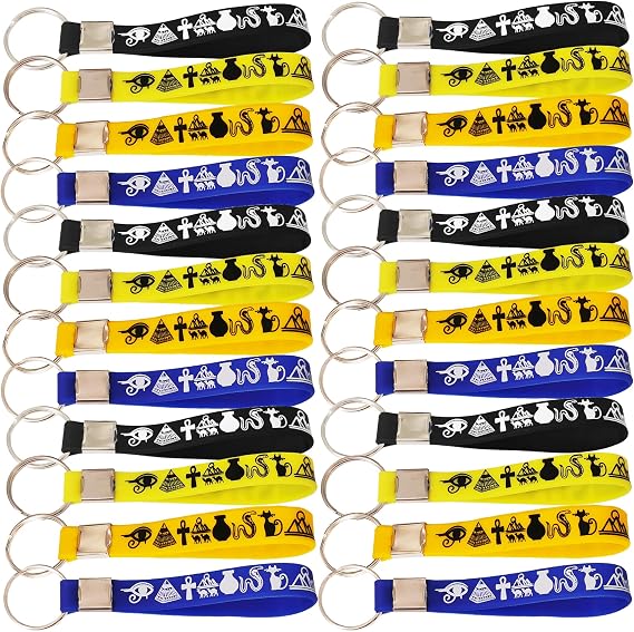 24PCS Egyptian Theme Rubber Party Favors Egypt Pharaoh Cleopatra Pyramid Decorations Gifts Prize Goodie Bag Supplies